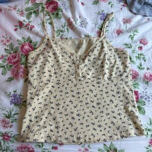 floral cream tank